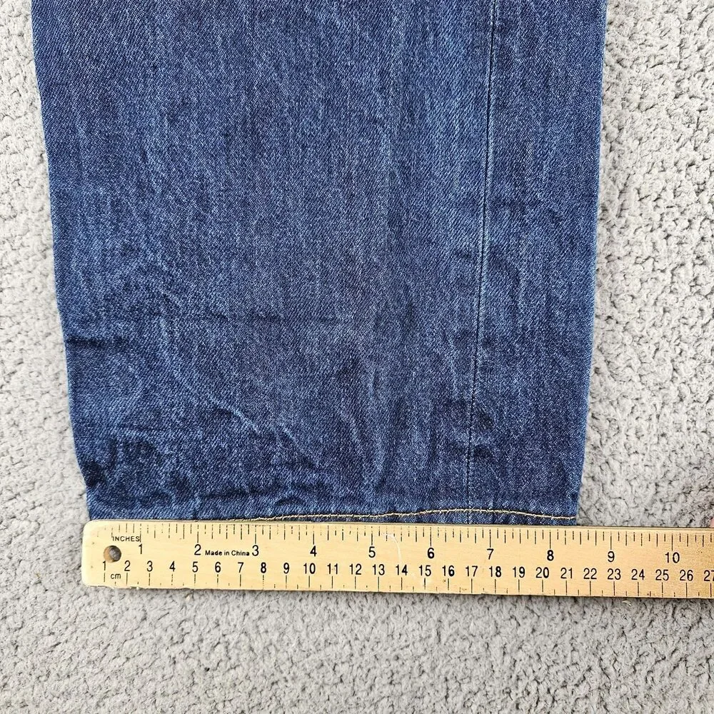 Levis 501 Jeans Mens 38x29 Blue Original Fit Straight Buttonfly Rigid Workwear